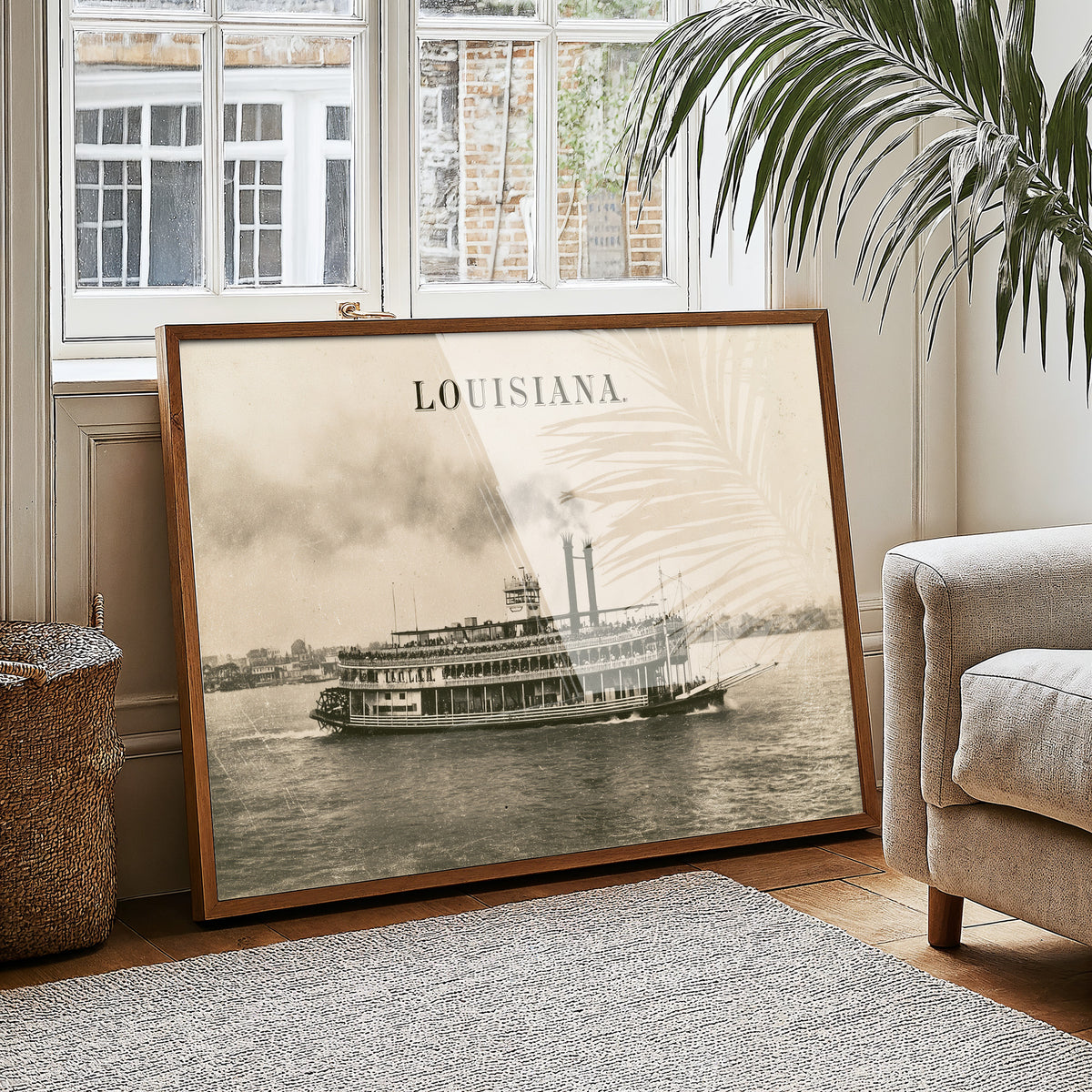 Louisiana Steamboat Voyage Print