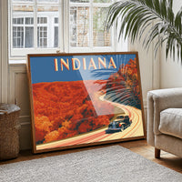 Indiana Autumn Highway Bend