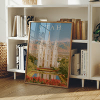 Salt Lake Temple Garden Reflection