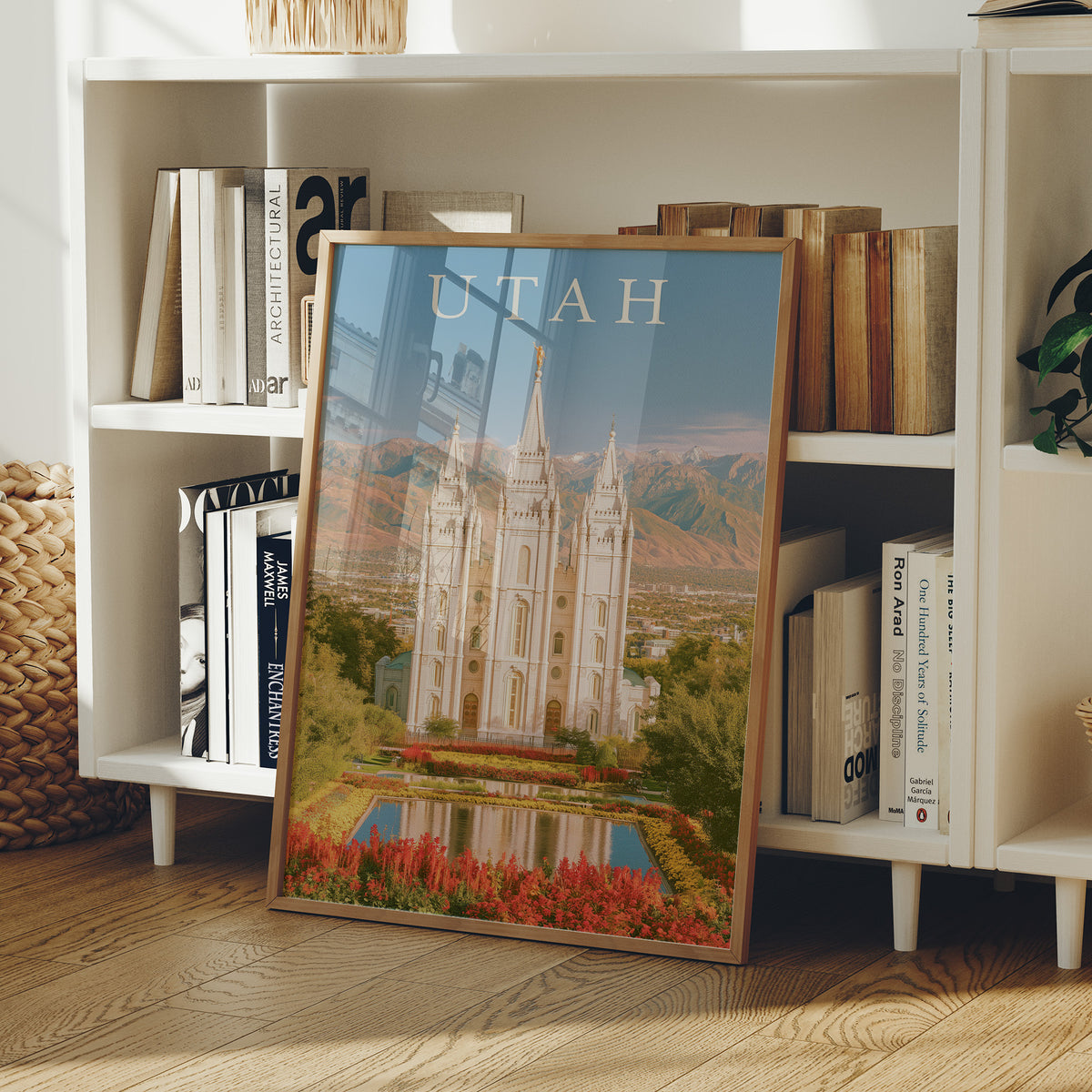 Salt Lake Temple Garden Reflection
