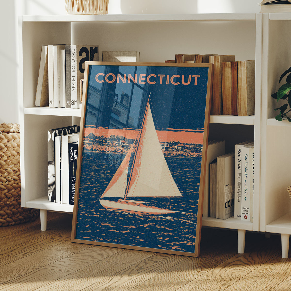 Coastal Sailboat Night Duotone