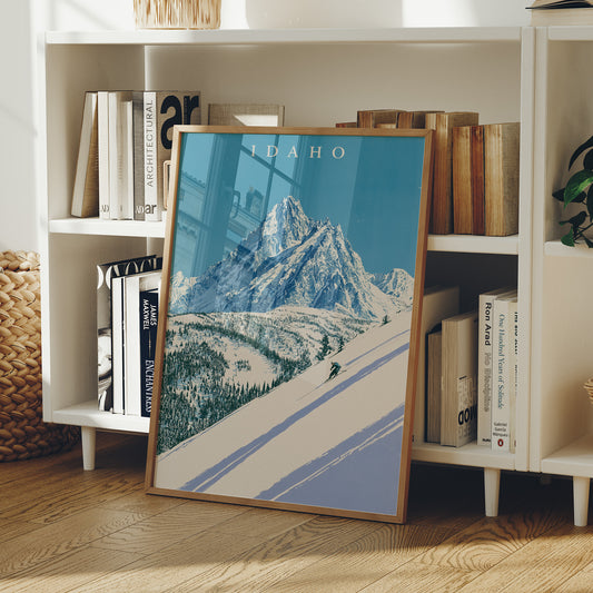 Alpine Skier Peak Descent