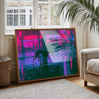 Neon Glitch Street Wanderer