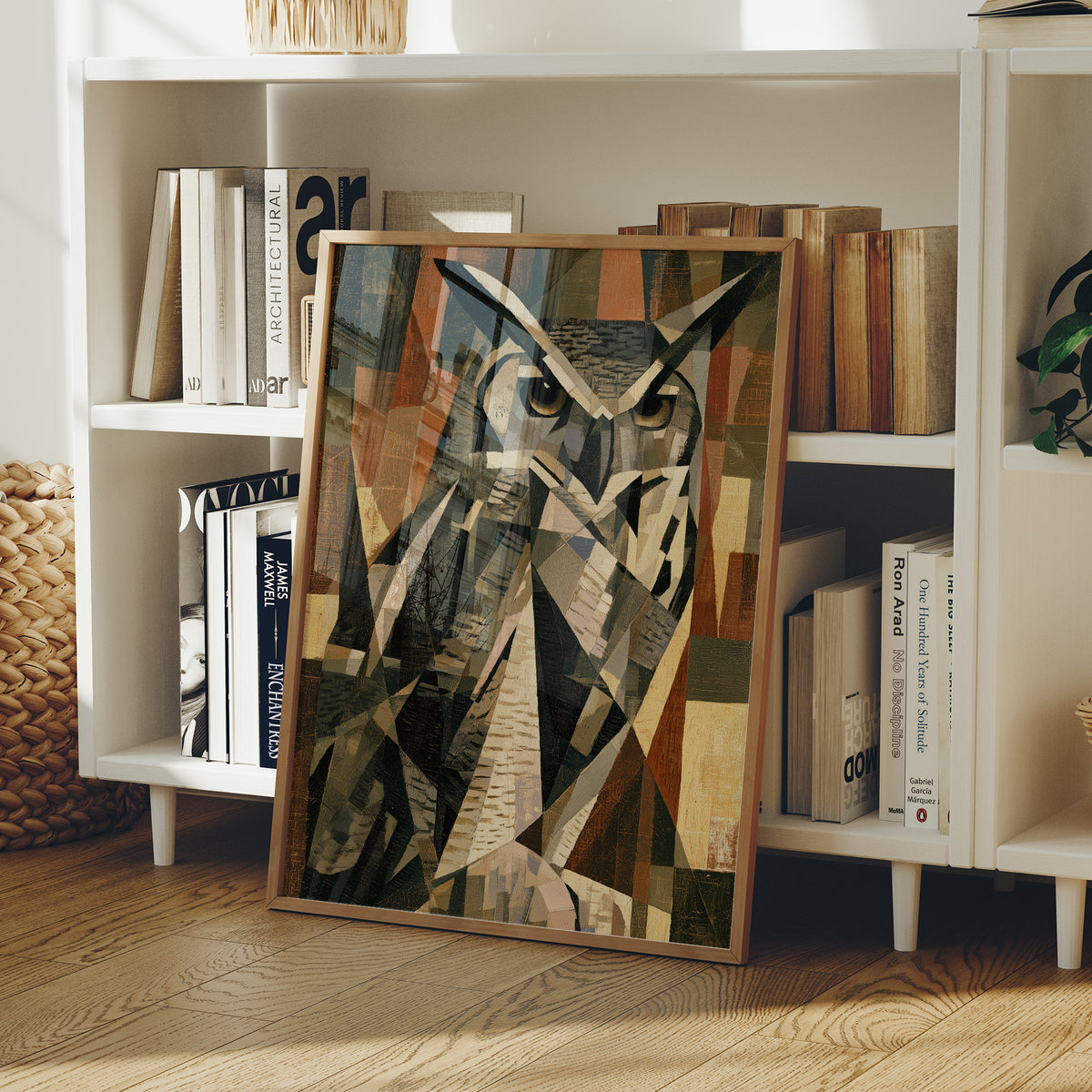 Cubist Great Horned Owl