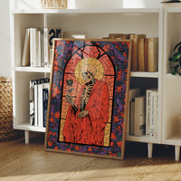 Skeleton Saint Stained Glass