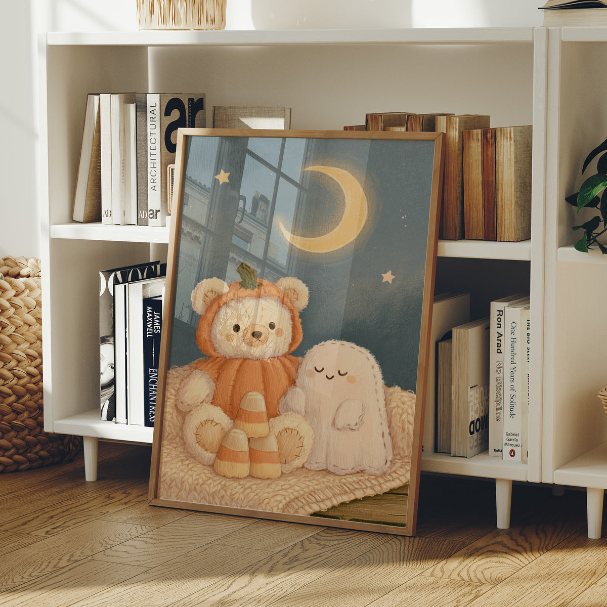Cozy Bear Ghost Plushie Duo
