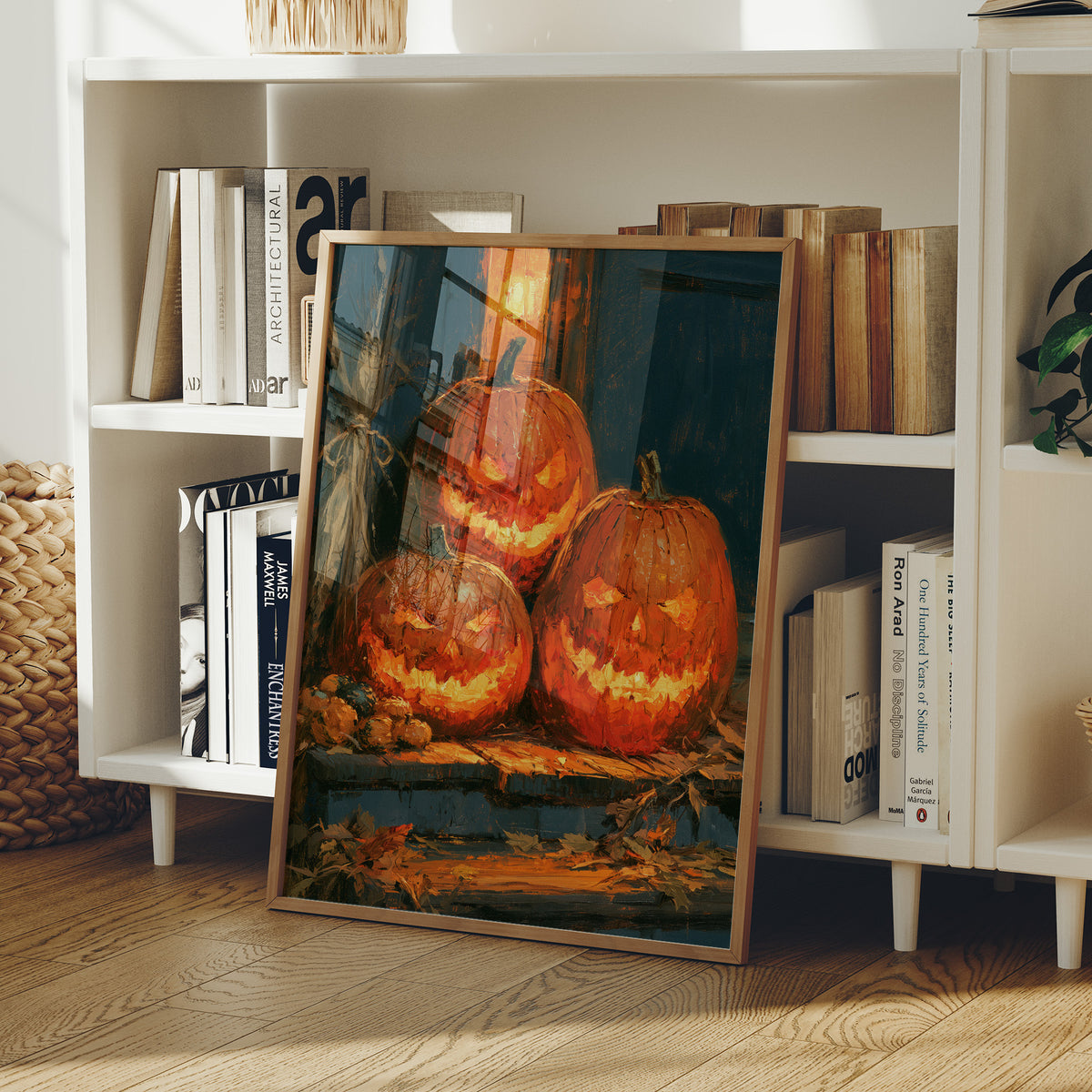 Glowing Jack-o'-Lantern Trio
