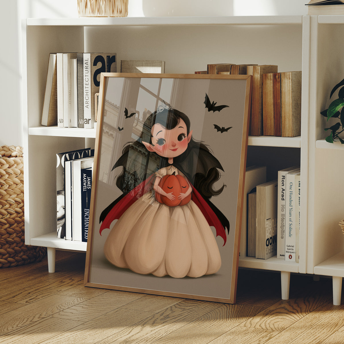 Vampire Princess Hugs a Pumpkin