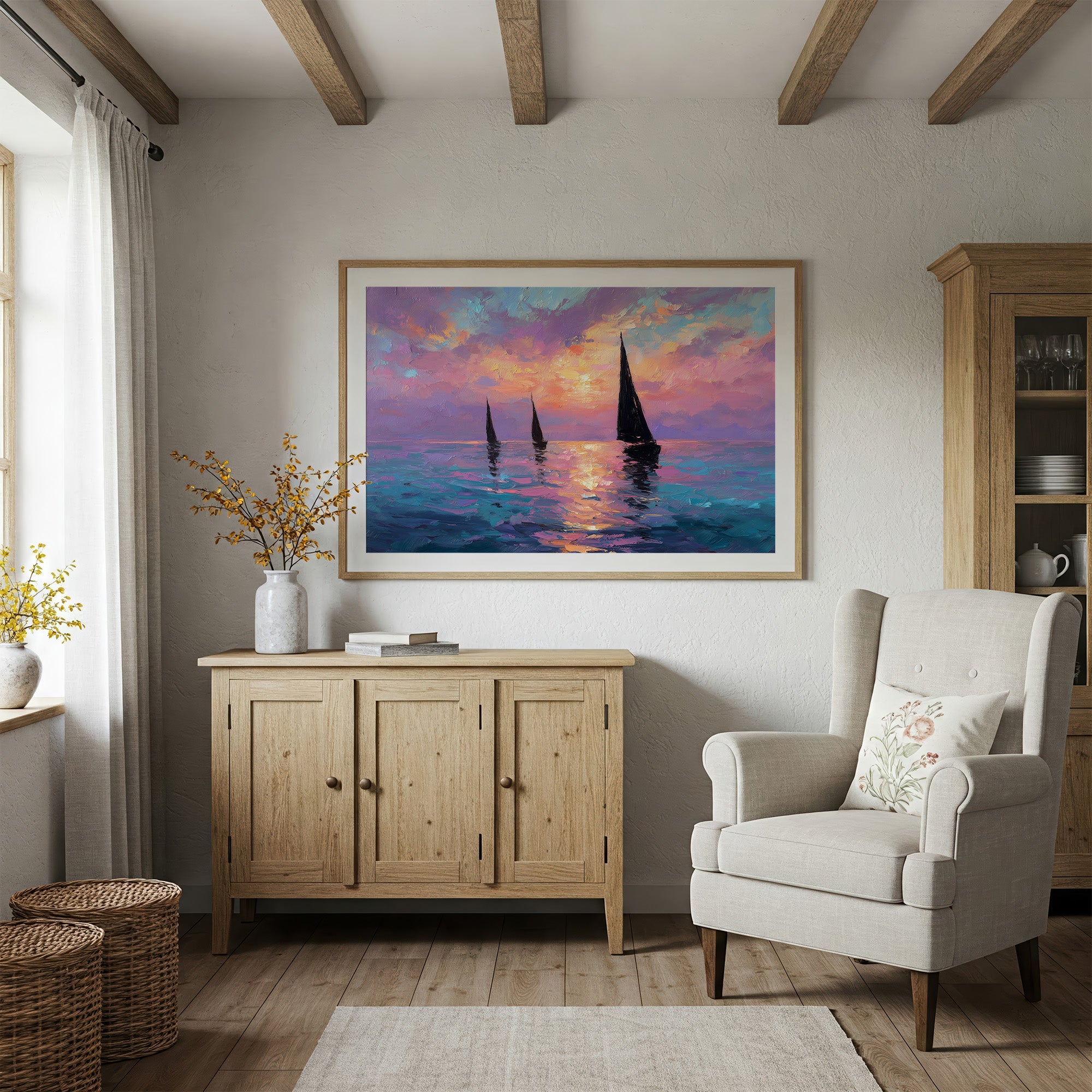 Three Sails Into the Gloaming