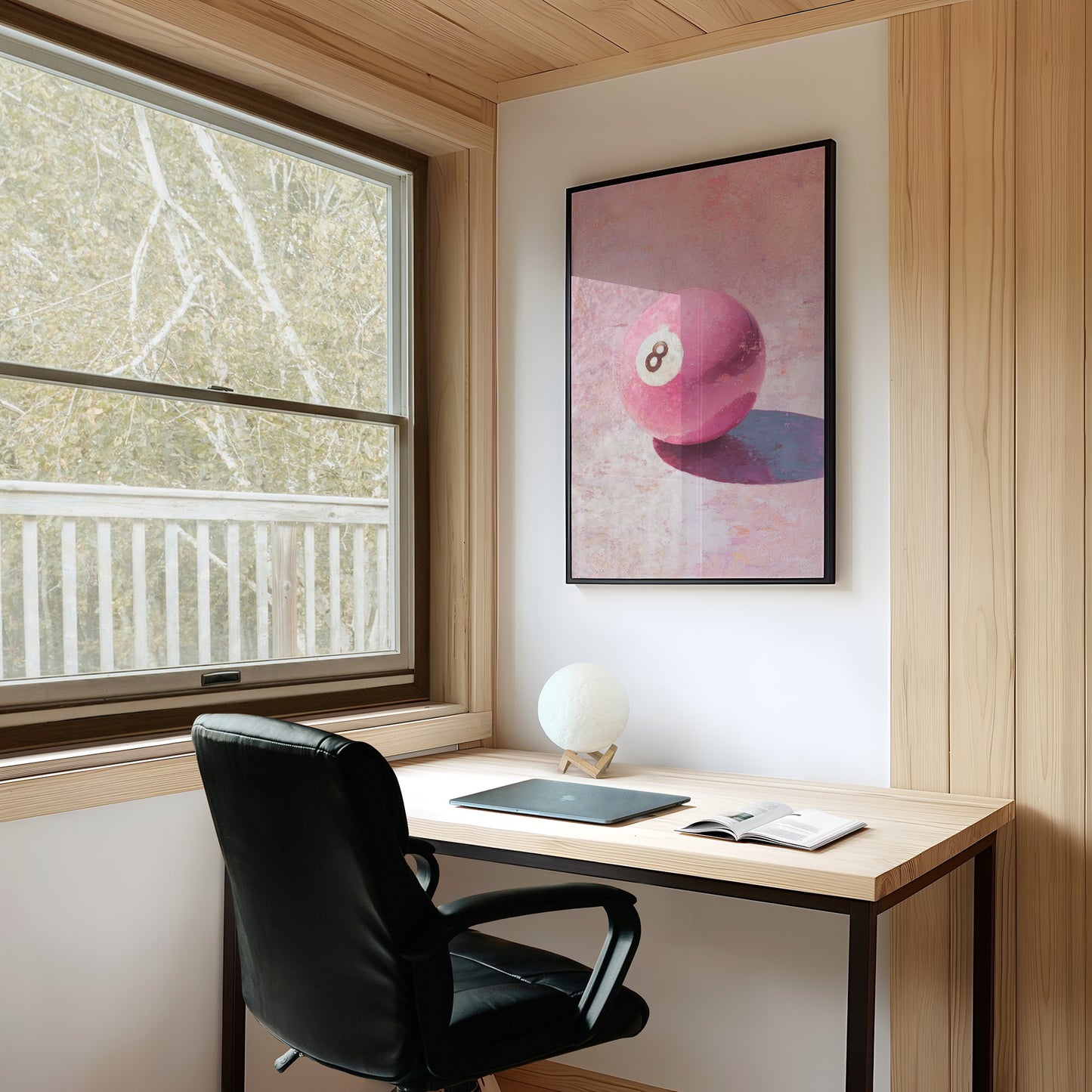 Eight Ball, Painted in Pink