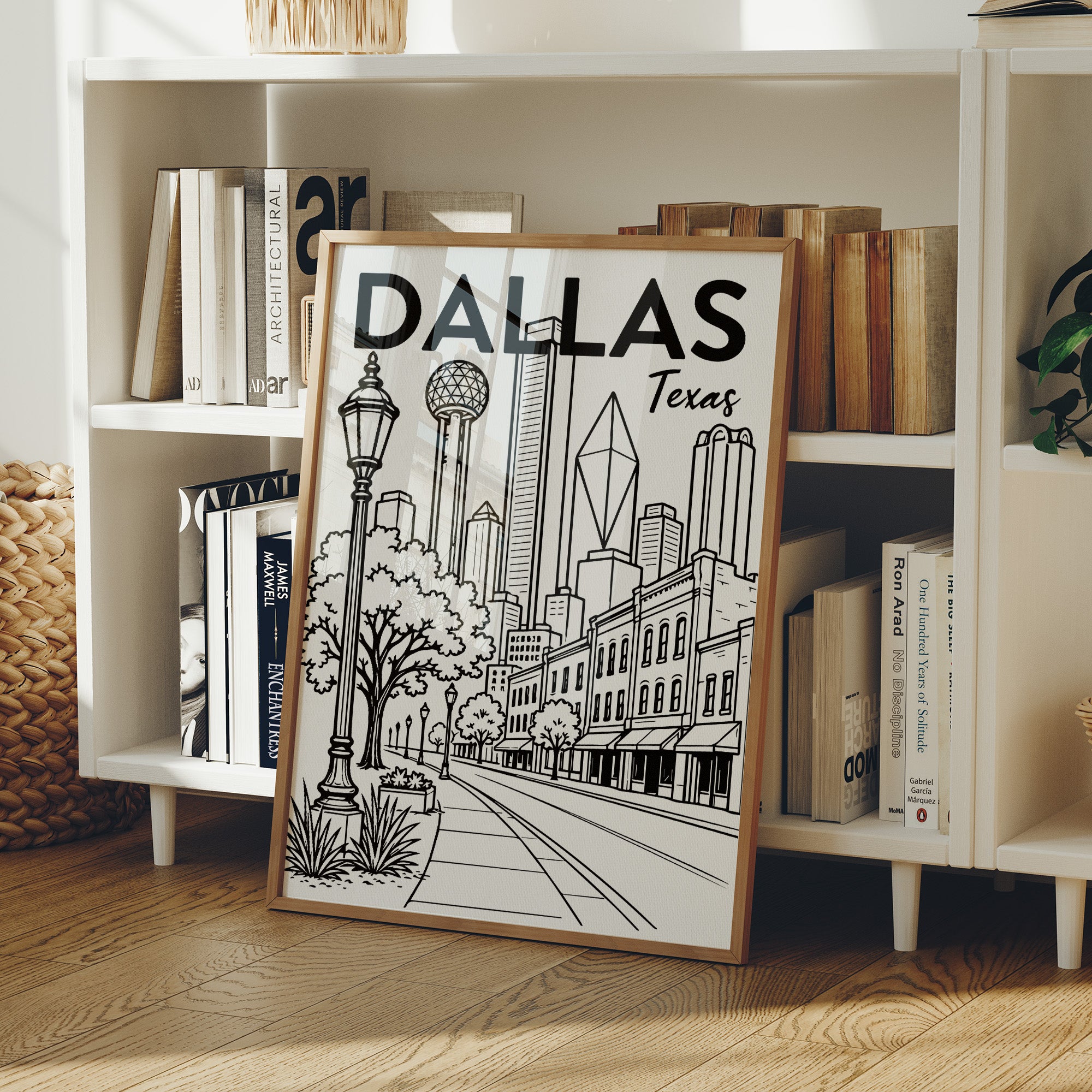Dallas, Streetlamp Sketch