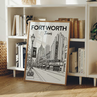 Fort Worth, Marquee Line Art