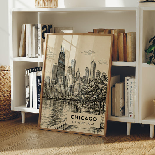 Chicago in Sepia Tones