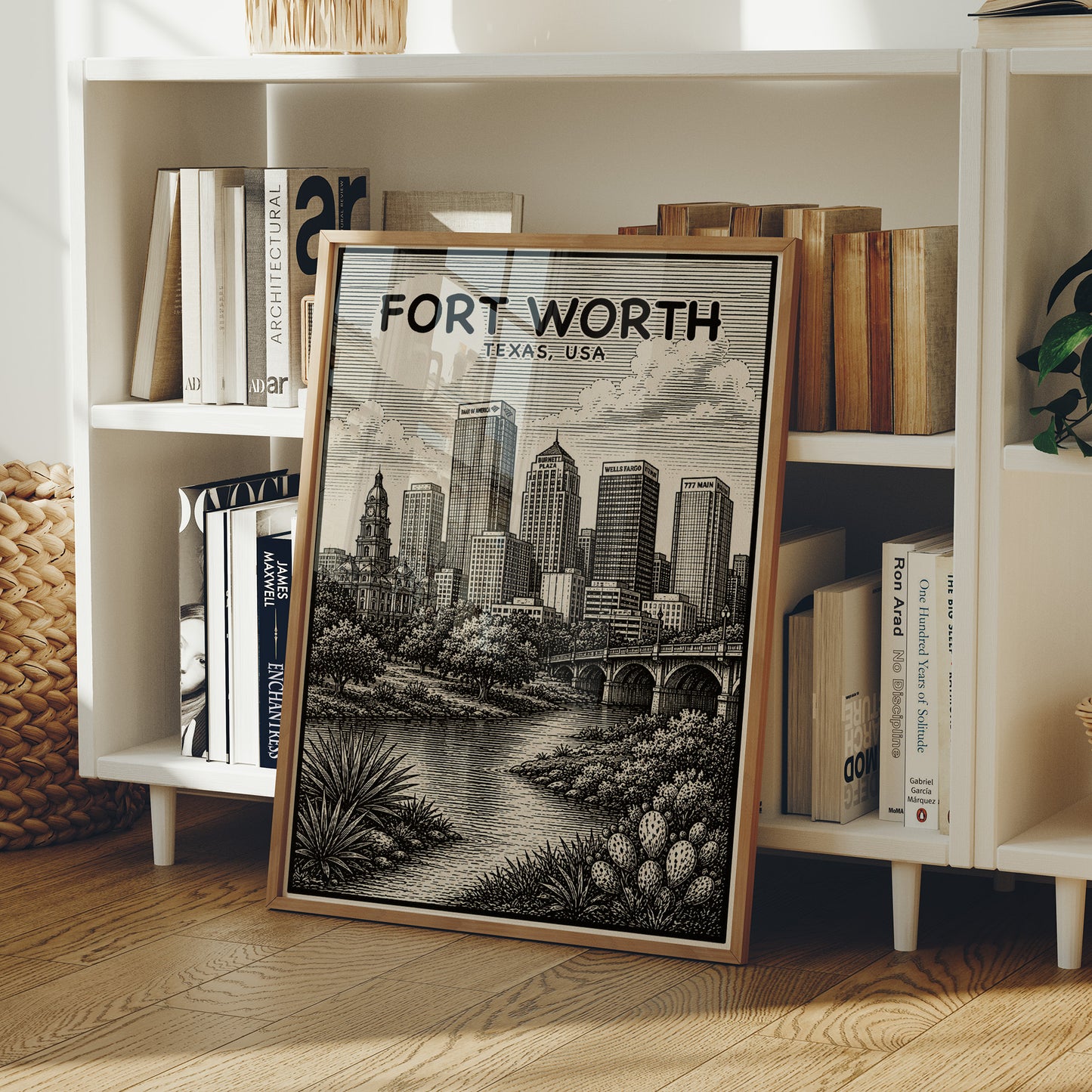 Fort Worth in Woodcut