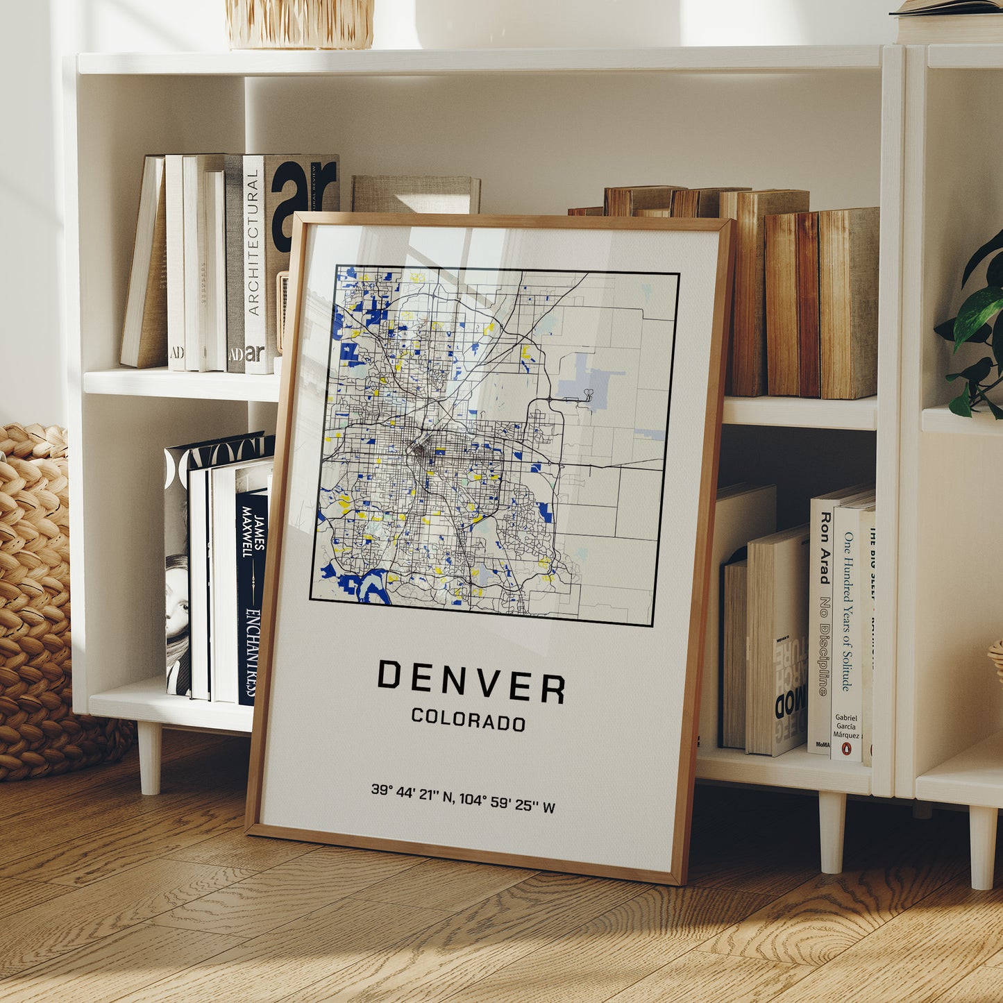Denver, Mapped in Navy & Gold