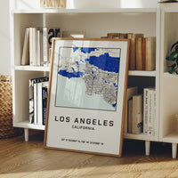 Los Angeles, Mapped in Navy & Gold