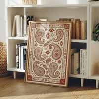 Rust Paisley Western Bandana Print