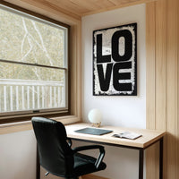 LOVE: Distressed Block Stamp