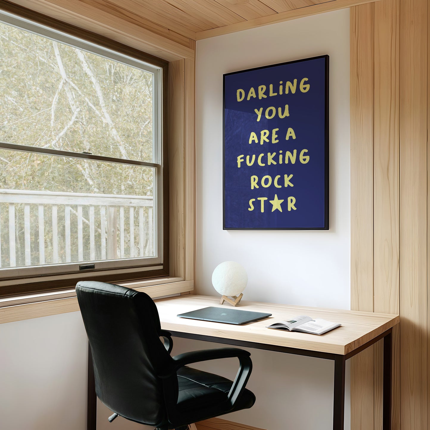 Darling You Are A Rock Star — Bold Quote Print