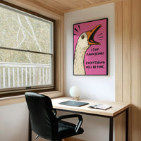 Stop Panicking! Screaming Goose Comic Print