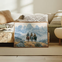 Riders at the Foot of the Tetons