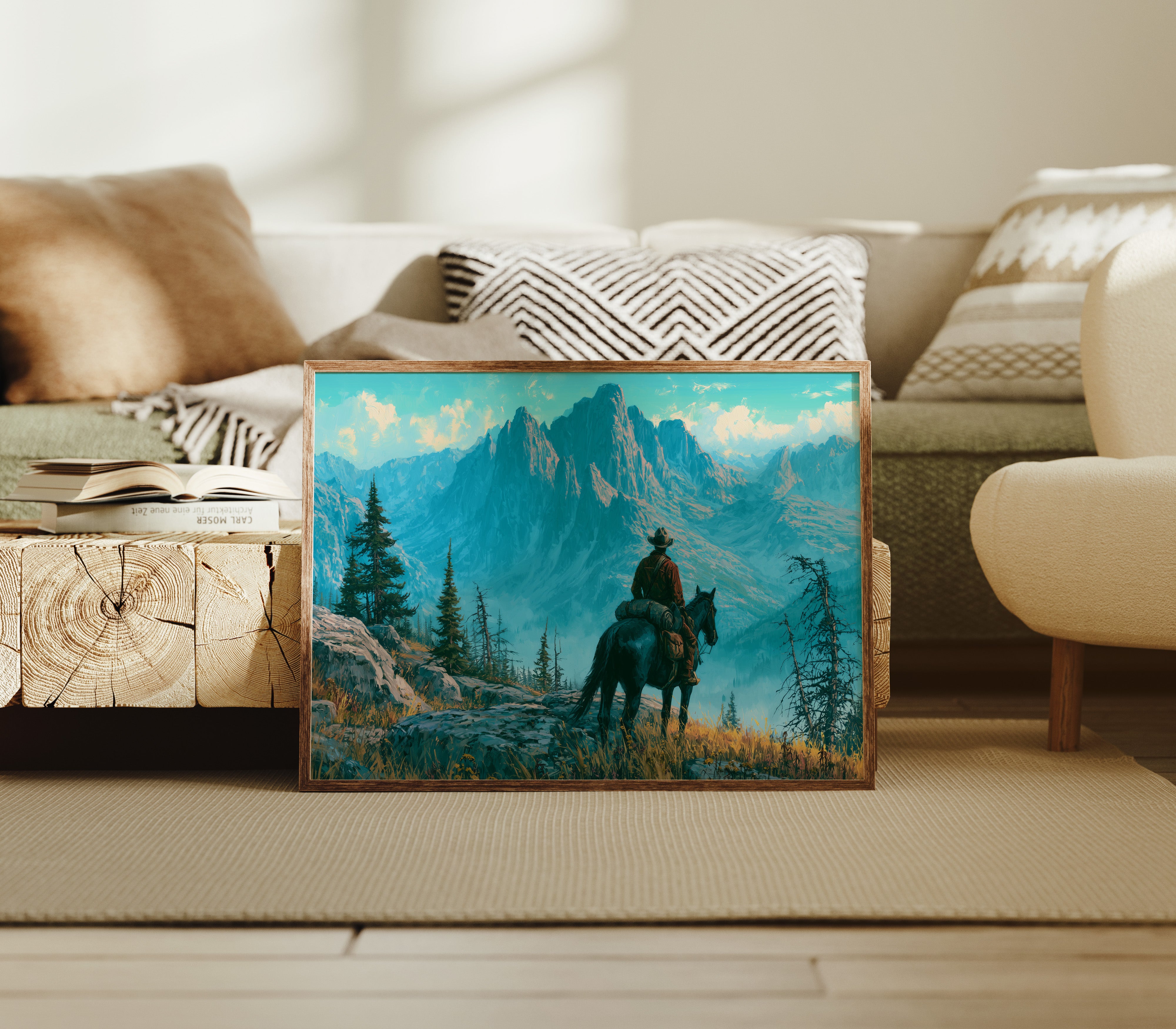 Solitary Ranger in Turquoise Peaks