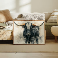 Longhorn Watercolor Portrait