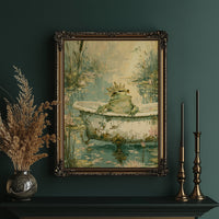 The Frog Prince's Bath — Fairy Tale Pond Painting