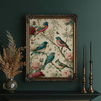 Songbirds and Roses — Vintage Chinoiserie Bird Print