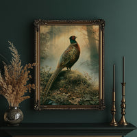 Pheasant at Dawn — Golden Mist Autumn Painting