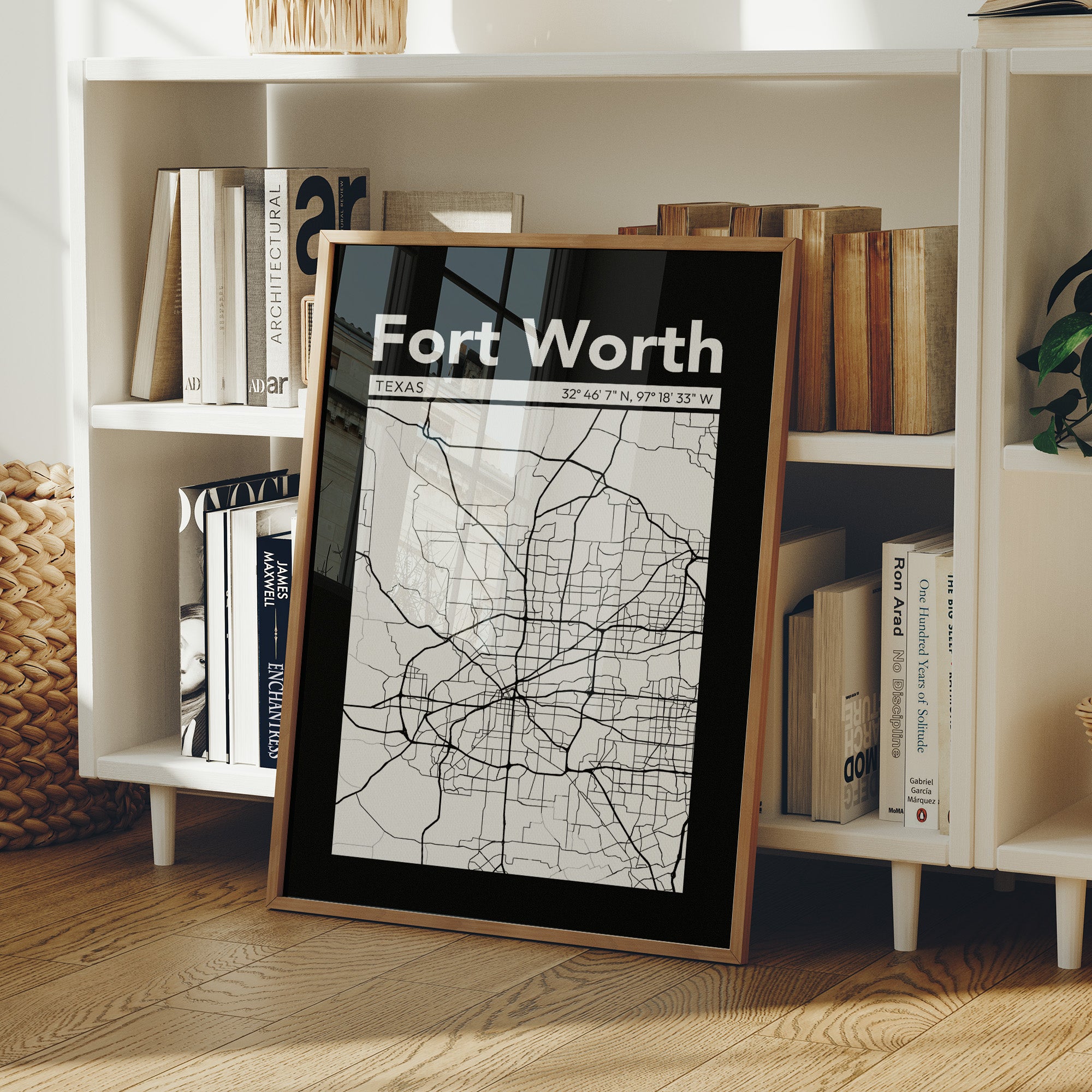 Fort Worth, Mapped in Black