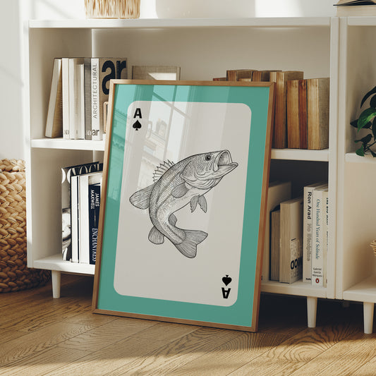 Ace of Bass — Playing Card Wildlife Print
