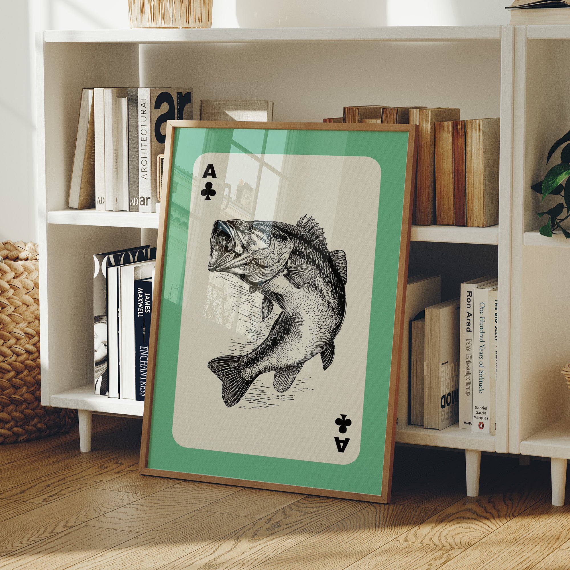 Ace of Bass — Clubs Playing Card Wildlife Print