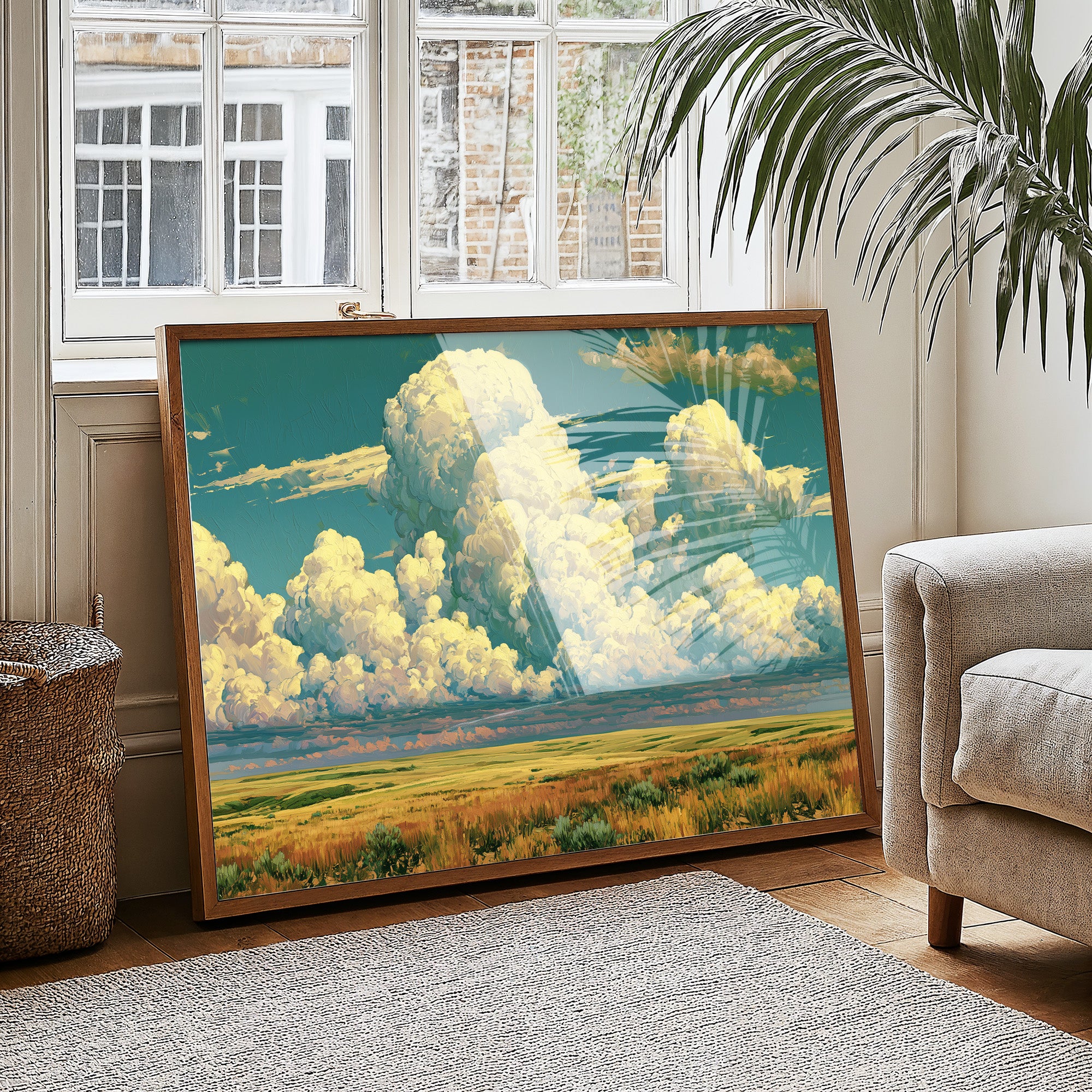 Teal Sky, Towering Clouds
