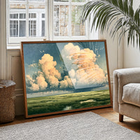 Peach Cloud Over the Marsh