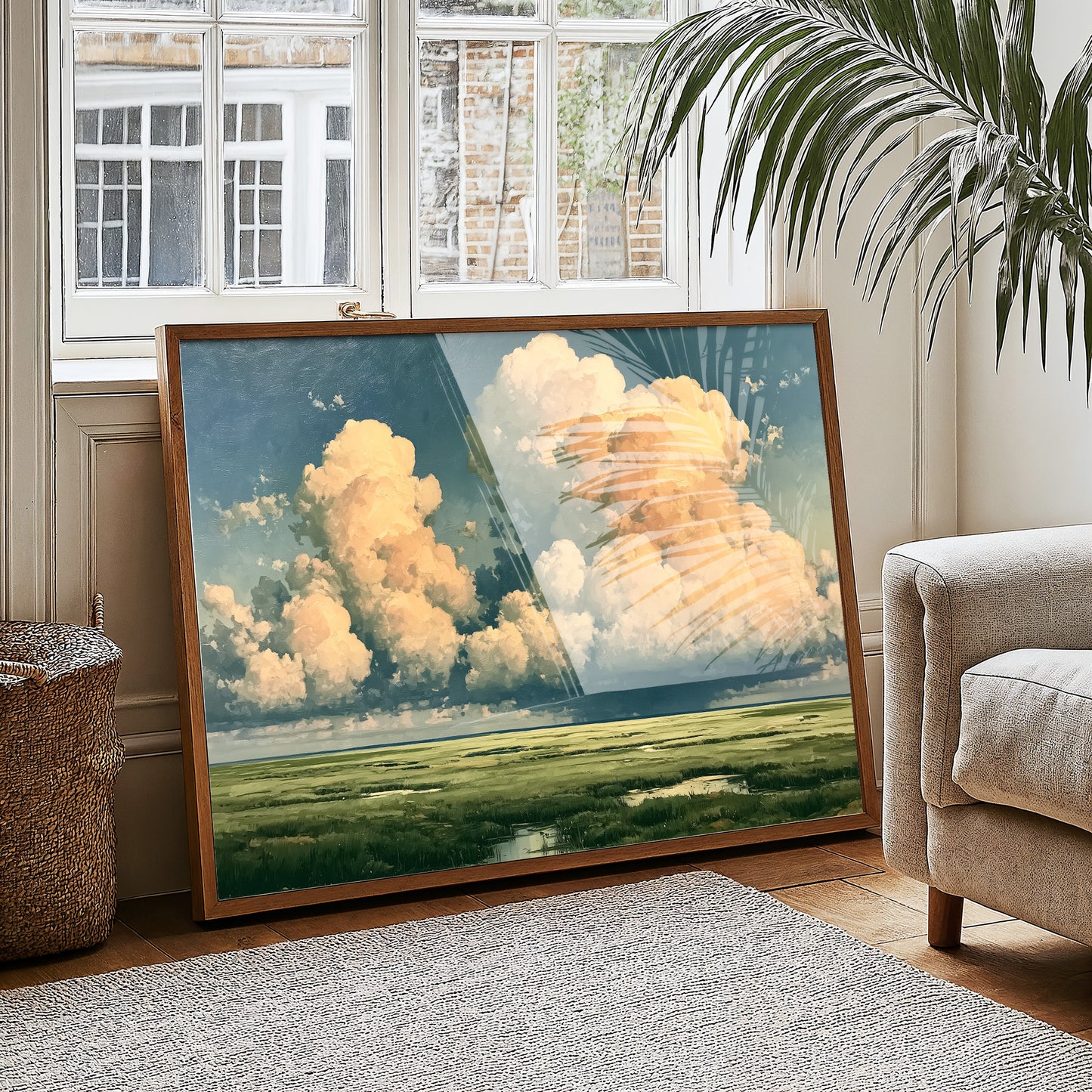 Peach Cloud Over the Marsh