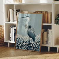 Heron in the Dappled Blue