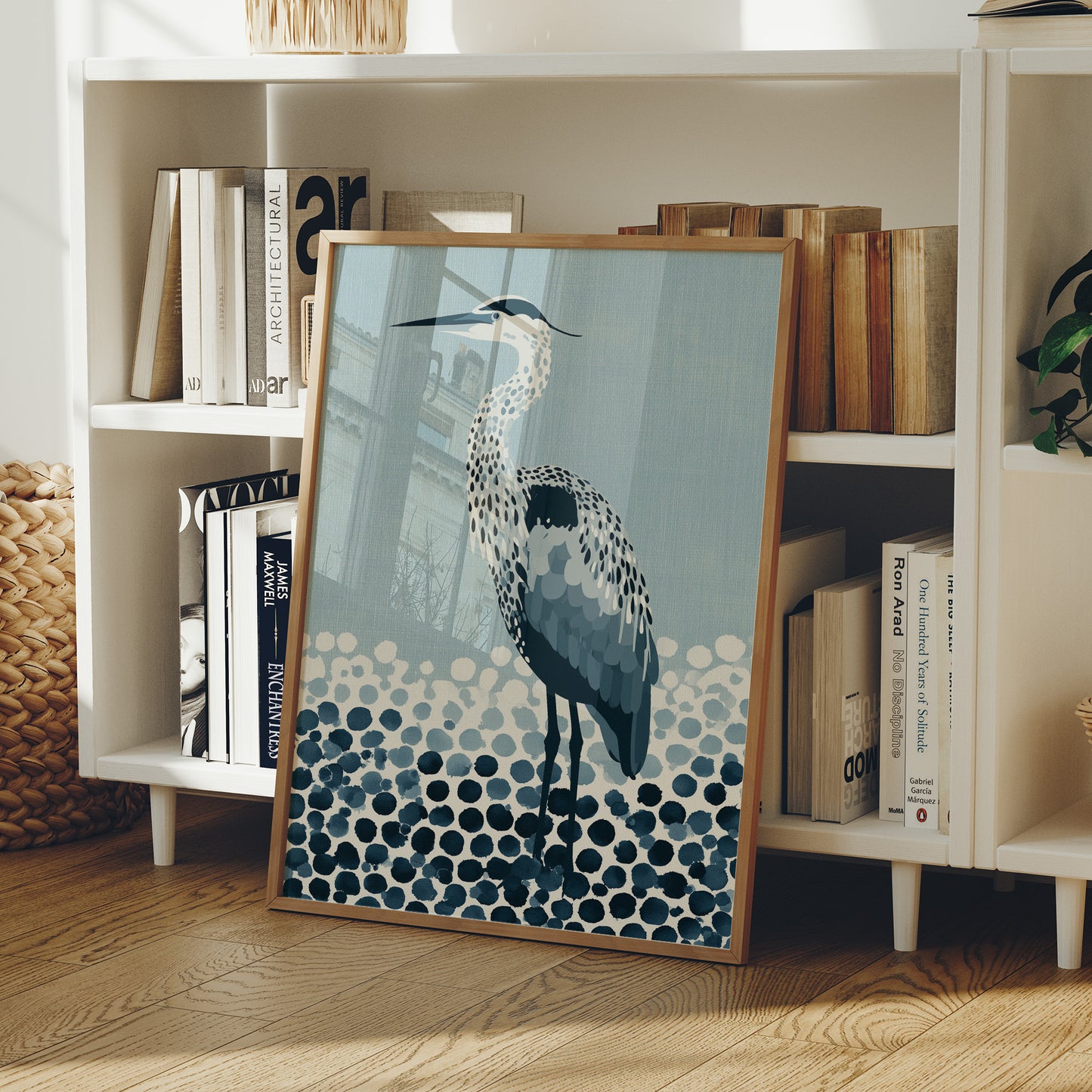 Heron in the Dappled Blue