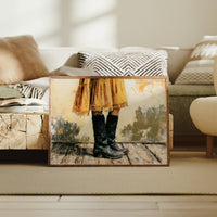 Marigold Skirt, Midnight Boots