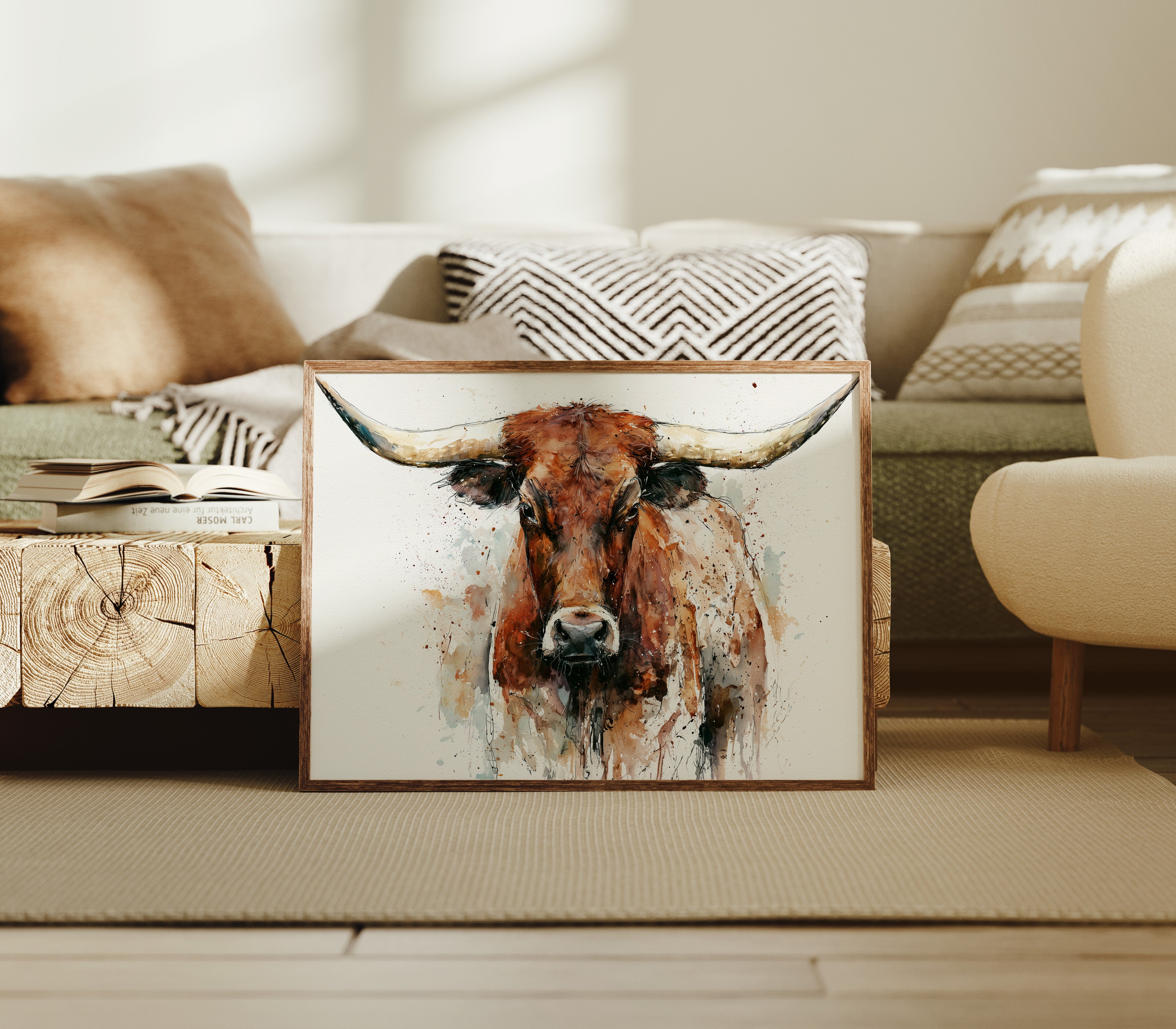 Longhorn in Ink and Rust