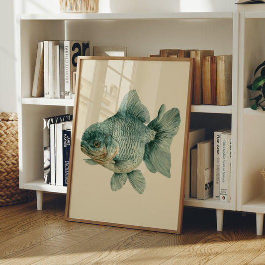 The Lion-Headed Goldfish, Studied in Ink