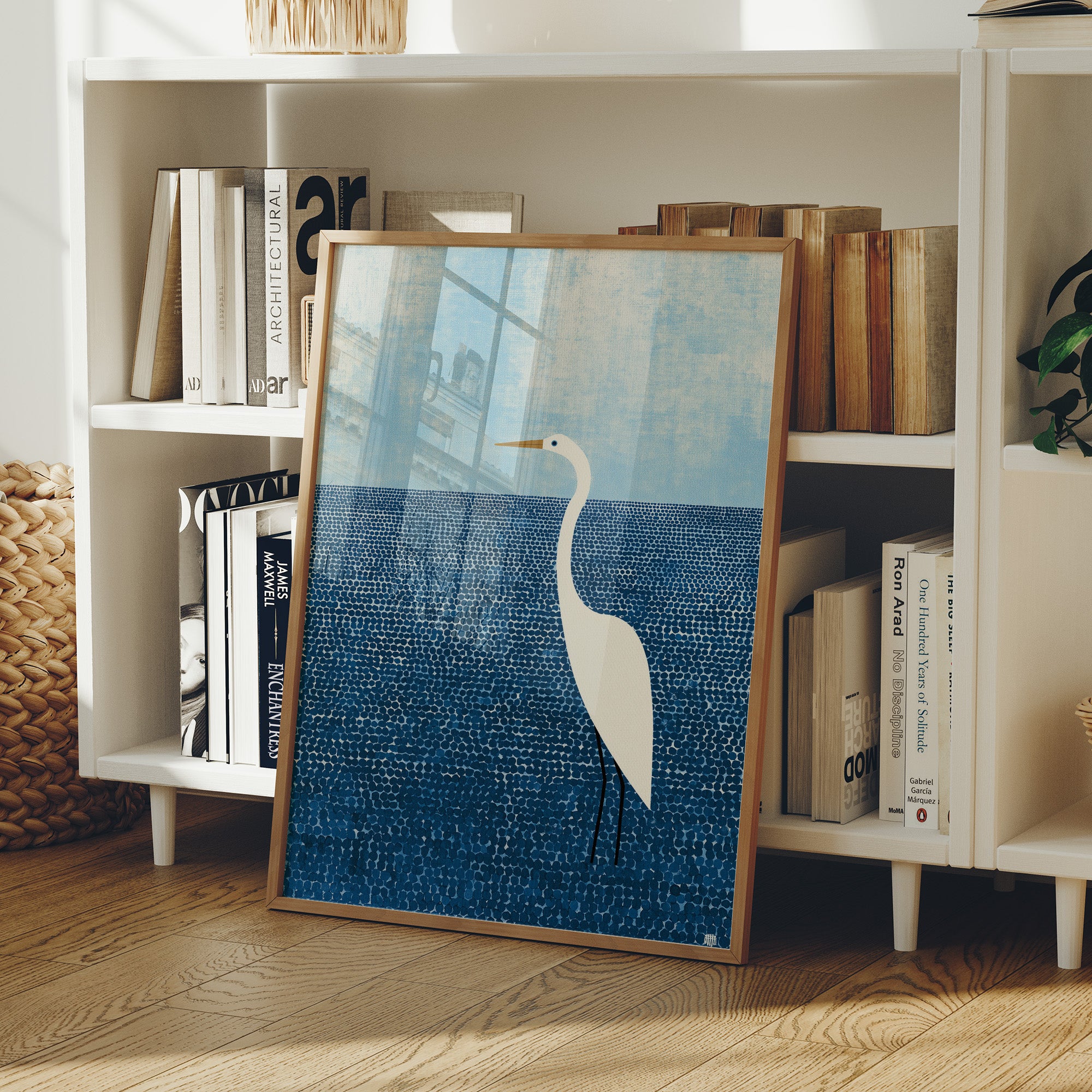 Egret in the Blue Shallows