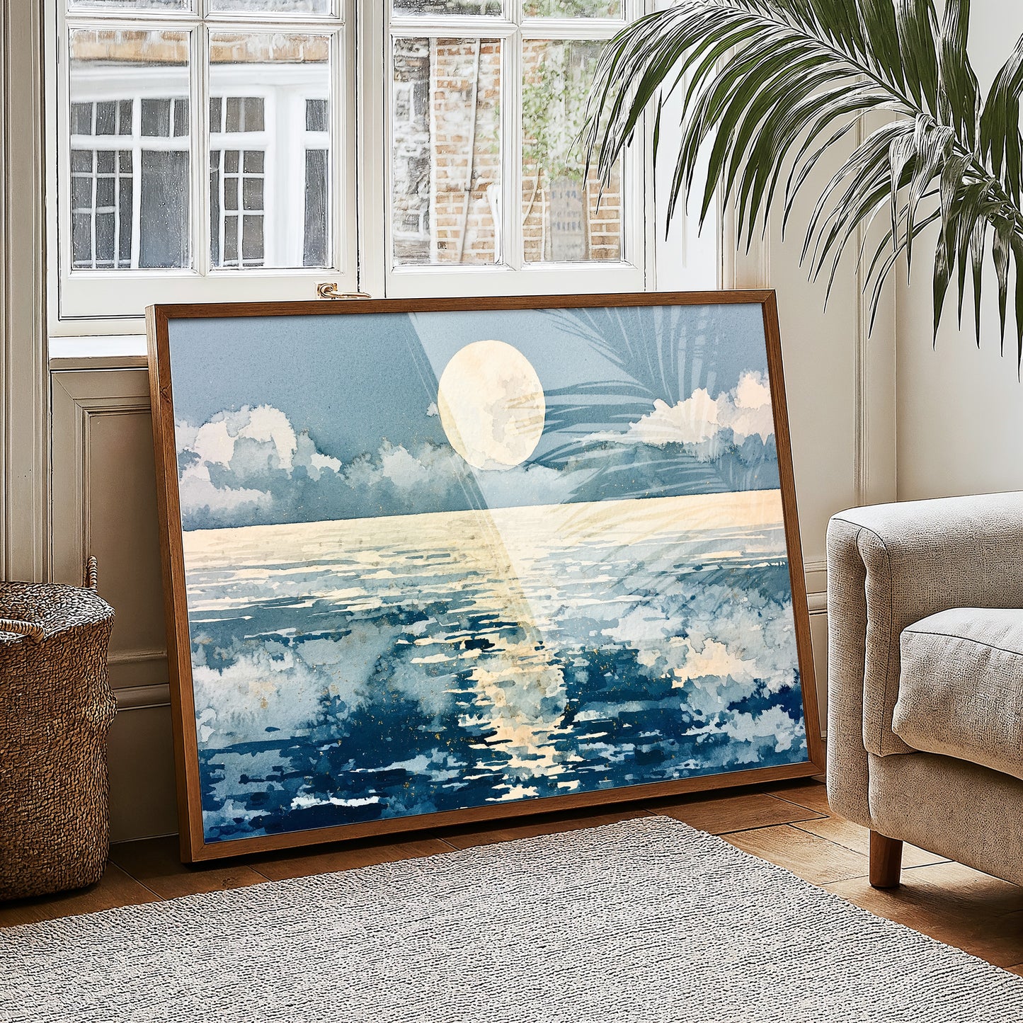 Full Moon in Watercolor