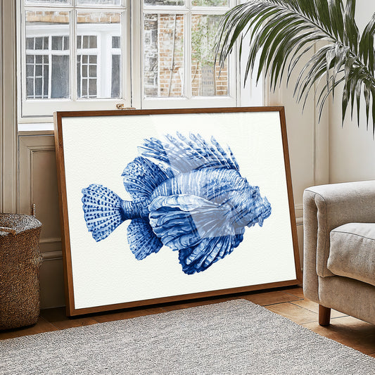 Lionfish in Indigo Ink