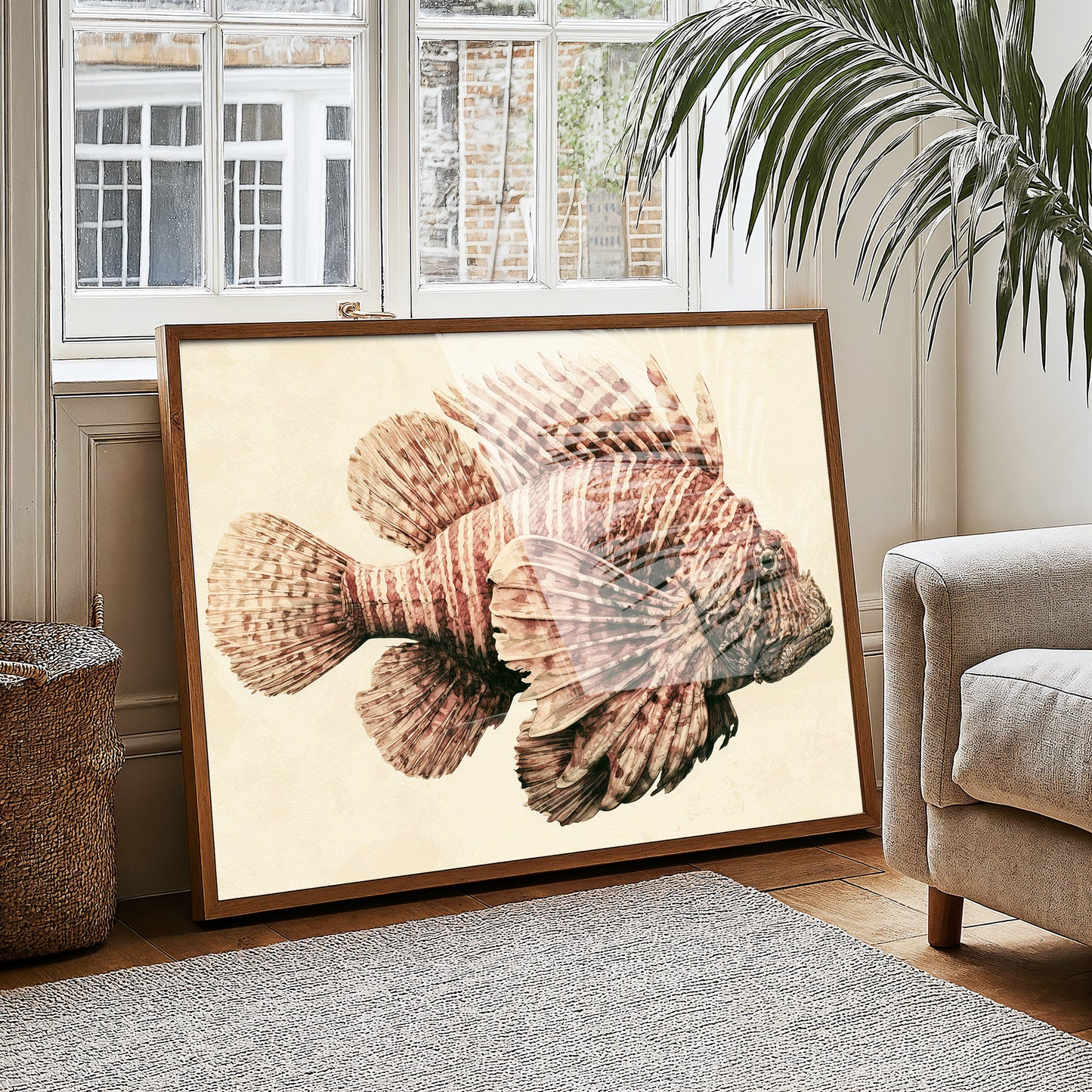 Lionfish in Antique Sepia