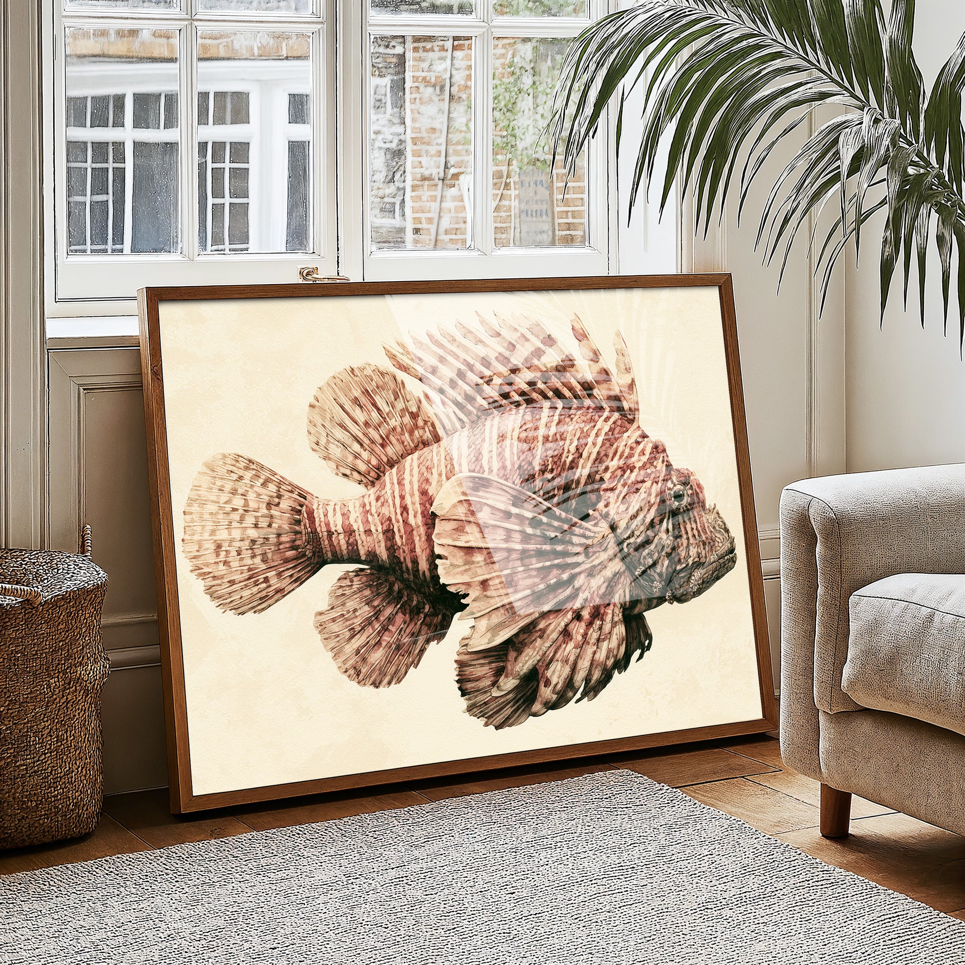 Lionfish in Antique Sepia