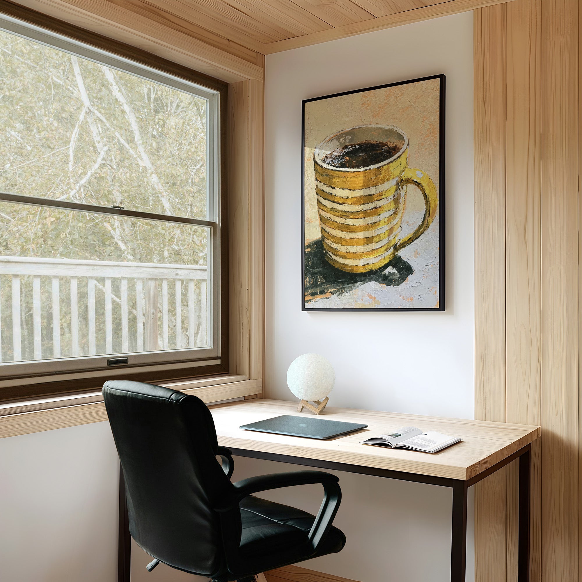 Striped Mug, Strong Coffee