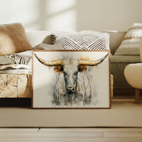 Longhorn in Ink and Wash