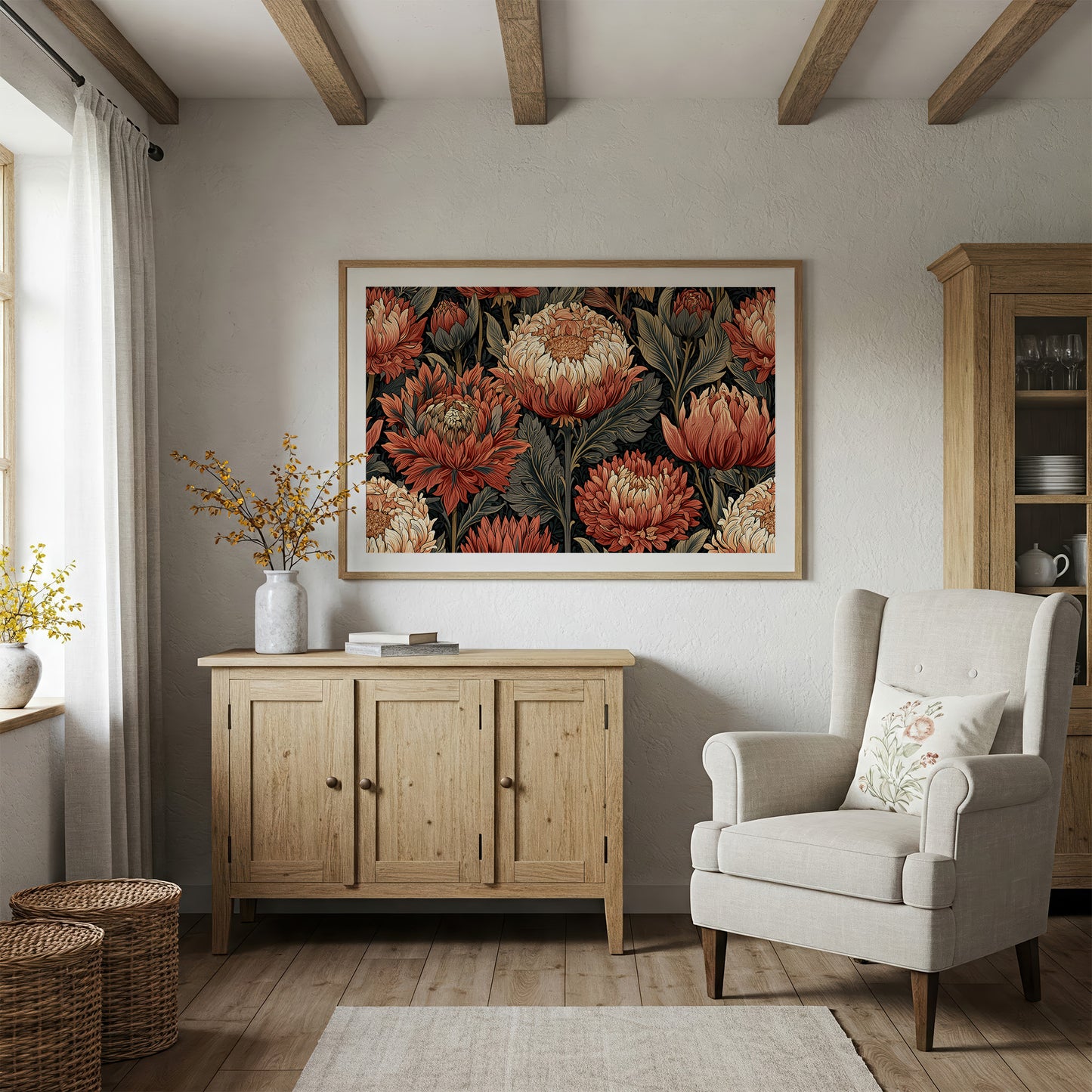 Chrysanthemums in Full Bloom