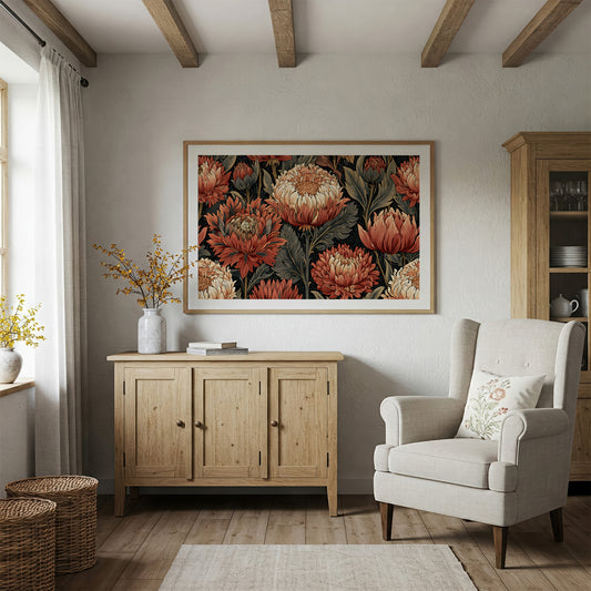 Chrysanthemums in Full Bloom